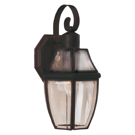 Maxim One Light Burnished Clear Glass Wall Lantern 4011CLBU